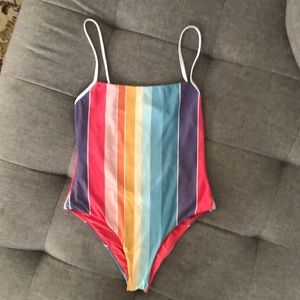 Rip Curl Rainbow Striped One Piece